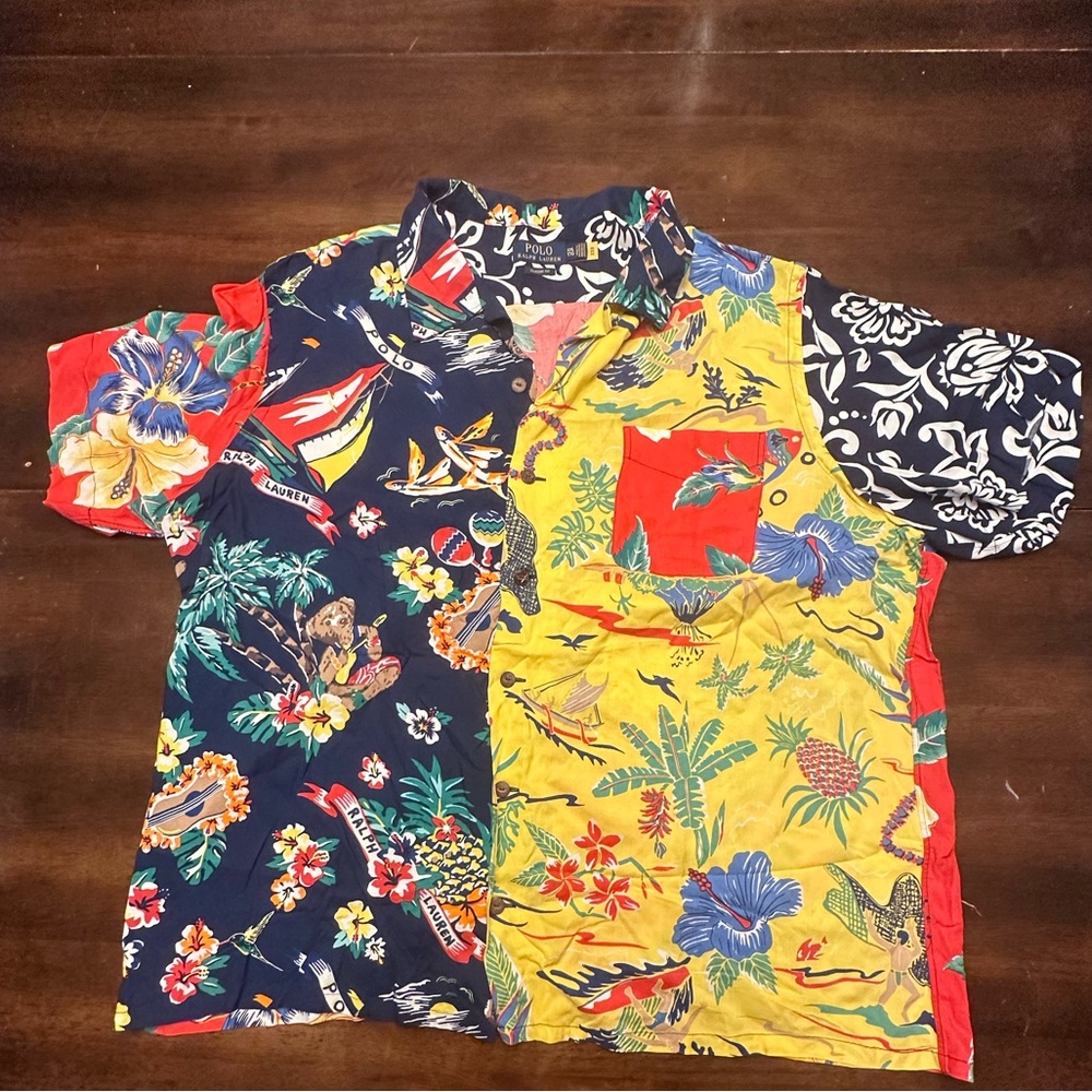 Polo Ralph Lauren bear color block camp shirt